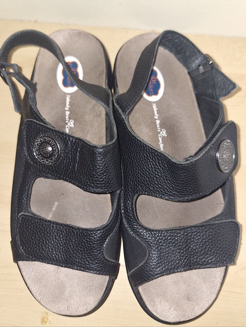 Dr Comfort LANA Womens Sandals Sz 7  Leather Orthopedic Diabetic Brown